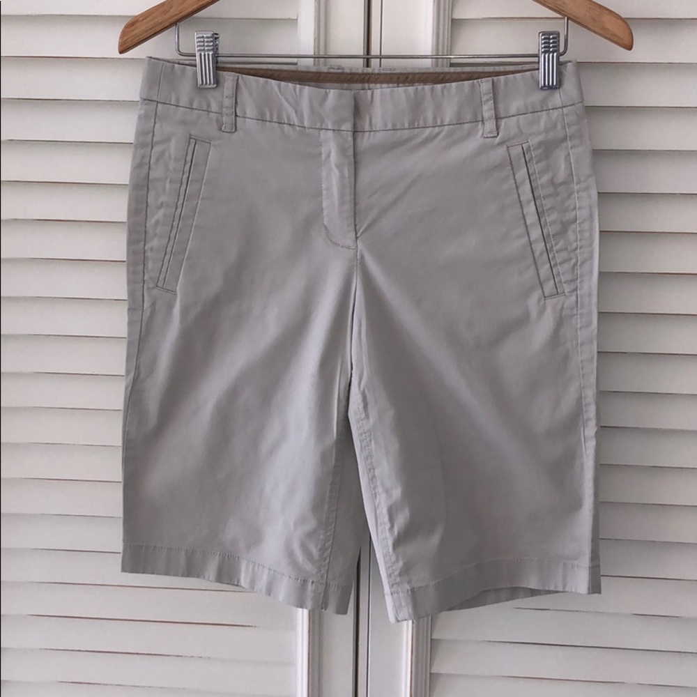 J.Crew Stretch Bermuda Shorts Stone Khaki 9” NWOT